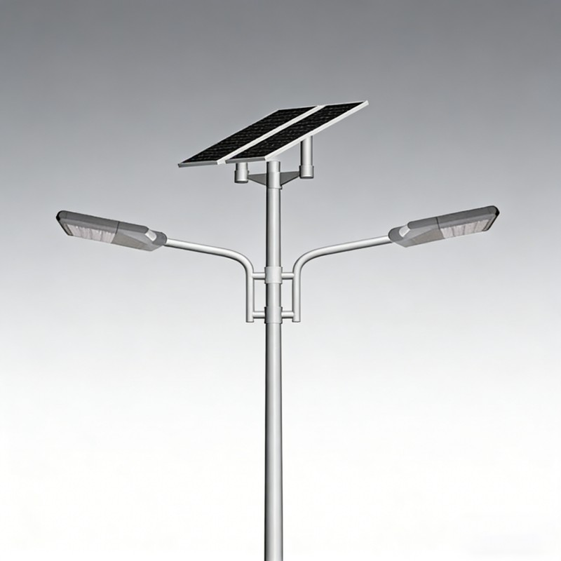 Farola solar dividida
