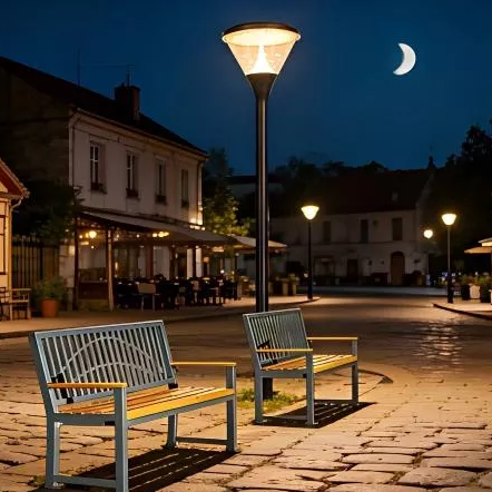 Lumină de sus pentru st&acirc;lp solar arhitectural premium | Iluminat peisaj comercial | PUTEREA E-ABLE