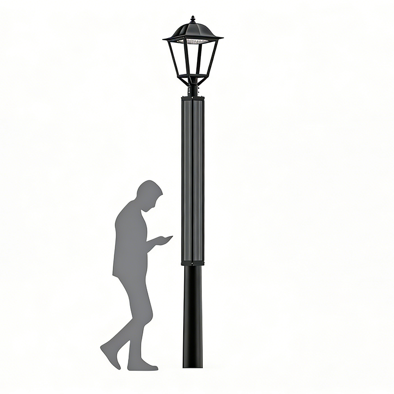 ZEUS Poteau solaire vertical | Lampe de jardin cylindrique Solawrap™ 200 W