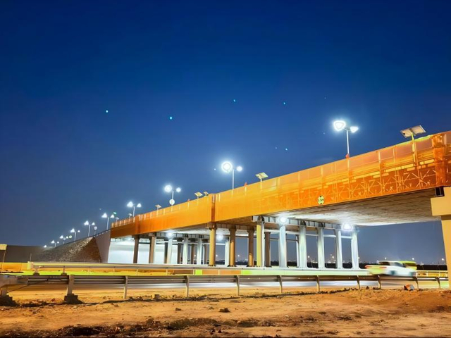 沙特阿拉伯120W一体化太阳能路灯 